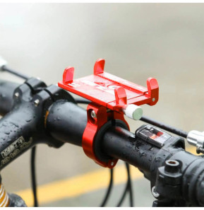 Avizar Support Vélo Smartphone 55 à 100mm de largeur Fixation Guidon Acier G-81 Rouge