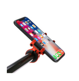 Avizar Support Vélo Smartphone 55 à 100mm de largeur Fixation Guidon Acier G-81 Rouge