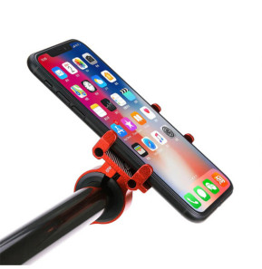 Avizar Support Vélo Smartphone 55 à 100mm de largeur Fixation Guidon Acier G-81 Rouge