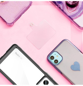Avizar Tour de Cou Tressé pour Smartphone 65cm Accroche Universelle Rose
