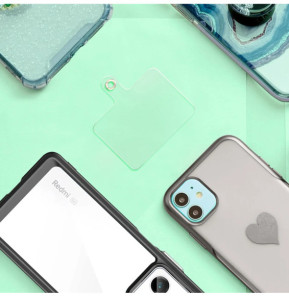 Avizar Tour de Cou Tressé pour Smartphone 65cm Accroche Universelle Vert Pâle