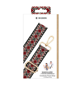 BigBen Bandoulière pour Téléphone Universelle Brésilienne Rouge