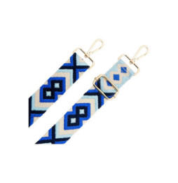 BigBen Bandoulière pour Téléphone Universelle Lanière Motif Brésilienne Bleu