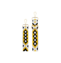 BigBen Bandoulière pour Téléphone Universelle Lanière Motif Brésilienne Noir / Jaune