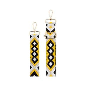 BigBen Bandoulière pour Téléphone Universelle Lanière Motif Brésilienne Noir / Jaune