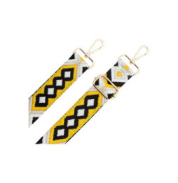 BigBen Bandoulière pour Téléphone Universelle Lanière Motif Brésilienne Noir / Jaune