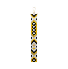BigBen Bandoulière pour Téléphone Universelle Lanière Motif Brésilienne Noir / Jaune