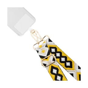 BigBen Bandoulière pour Téléphone Universelle Lanière Motif Brésilienne Noir / Jaune — image 4