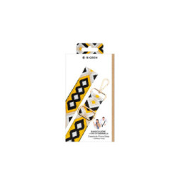 BigBen Bandoulière pour Téléphone Universelle Lanière Motif Brésilienne Noir / Jaune