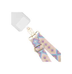 BigBen Bandoulière pour Téléphone Universelle Lanière Motif Brésilienne Violet