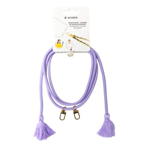 BigBen Connected Bandoulière Smartphone Universelle avec Pompons Violet