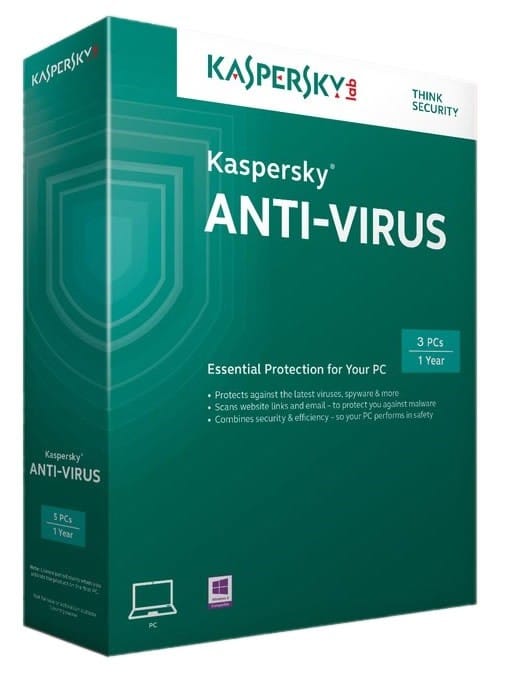 Kaspersky Antivirus 2015 1 an / 3 postes