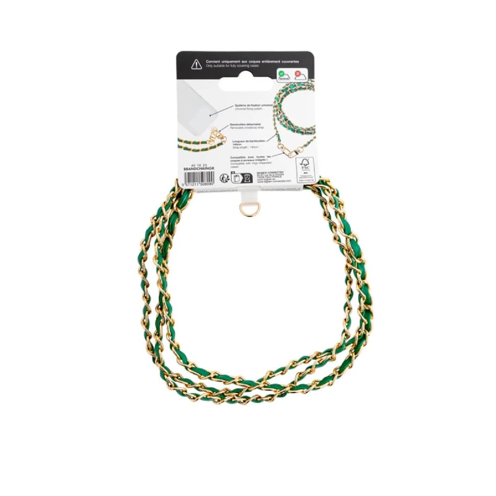 BigBen Connected Bandoulière Smartphone Universelle en Chaîne Gold Vert — image 2