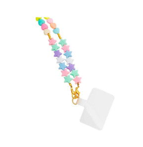 BigBen Connected Bandoulière Smartphone Universelle en Perles Étoiles Multicolore