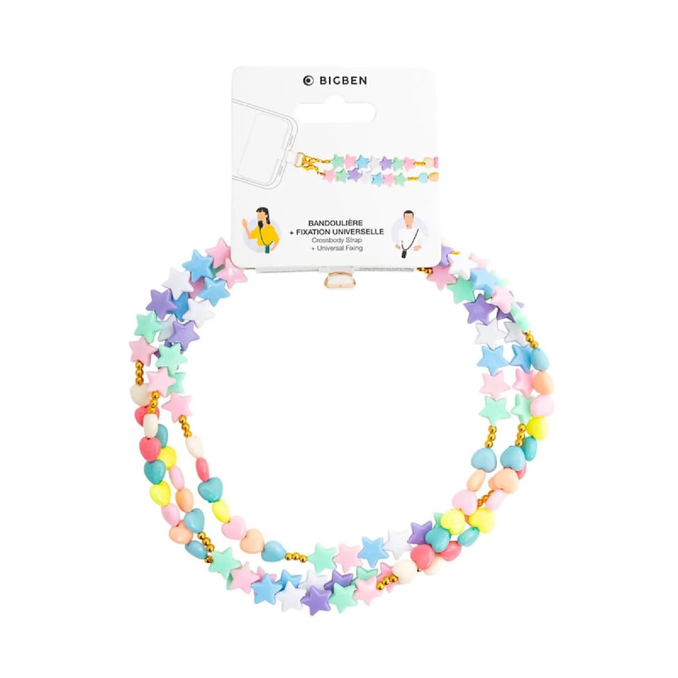 BigBen Connected Bandoulière Smartphone Universelle en Perles Étoiles Multicolore — image 5