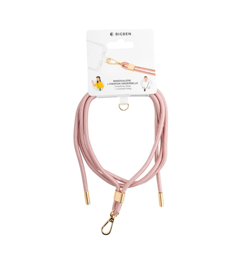 BigBen Connected Bandoulière Smartphone Universelle Rose