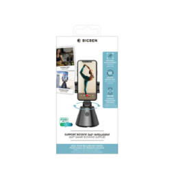 BigBen Connected Support Rotatif 360° avec Détecteur de Mouvement Noir