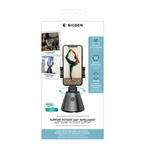 BigBen Connected Support Rotatif 360° avec Détecteur de Mouvement Noir