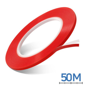 Clappio Adhésif réparation double-face 50m Adhésion forte Largeur 4mm Transparent