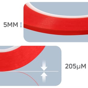 Clappio Adhésif réparation double-face 50m Adhésion forte Largeur 5mm Transparent — image 3