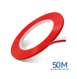 Clappio Adhésif réparation double-face 50m Adhésion forte Largeur 5mm Transparent