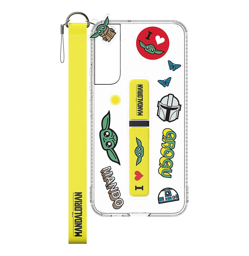 Disney Pack lanière, autocollants et béquille amovible The Mandalorian Jaune