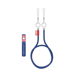 Disney Pack pour Coque Samsung Tour de Cou et Béquille Marvel Bleu