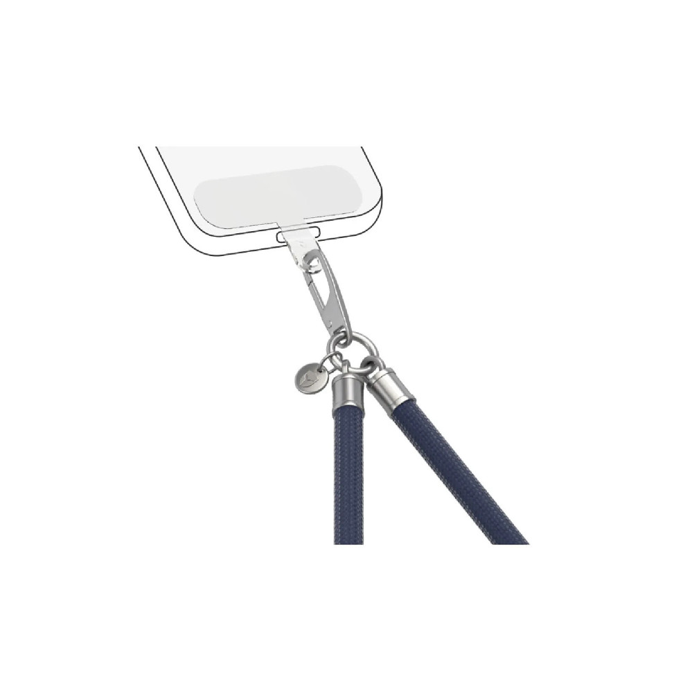 Force Case Bandoulière pour Smartphone Universel avec Système de Fixation Bleu marine