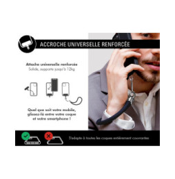 Force Case Bandoulière pour Smartphone Universel avec Système de Fixation Bleu marine