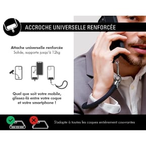 Force Case Bandoulière pour Smartphone Universel avec Système de Fixation Bleu marine — image 2