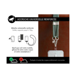 Force Case Bandoulière pour Smartphone Universel Double Accroche avec Système de Fixation Vert