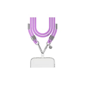 Force Case Bandoulière pour Smartphone Universel Double Accroche avec Système de Fixation Violet