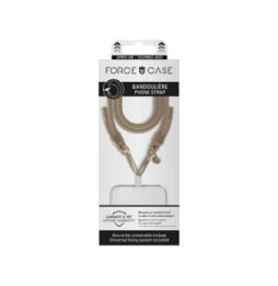 Force Case Bandoulière Smartphone Universelle Dorée