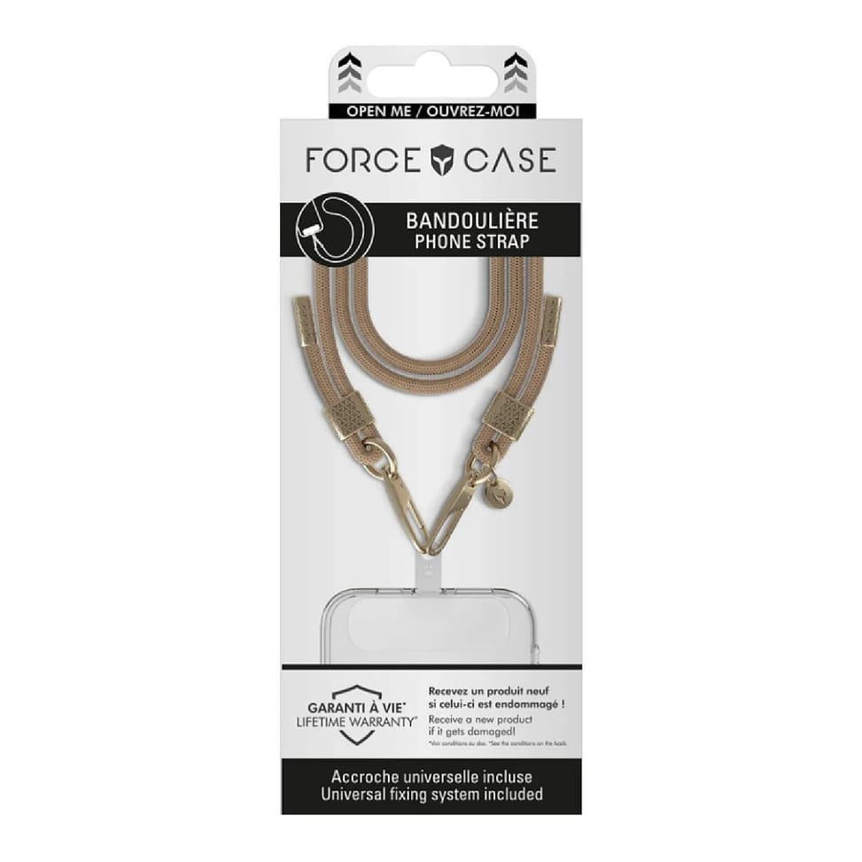 Force Case Bandoulière Smartphone Universelle Dorée — image 2