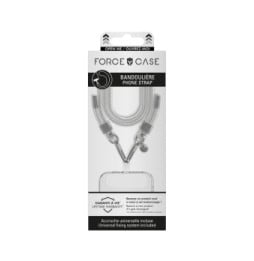 Force Case Bandoulière Téléphone Universelle Paillettes avec Mousqueton Argent