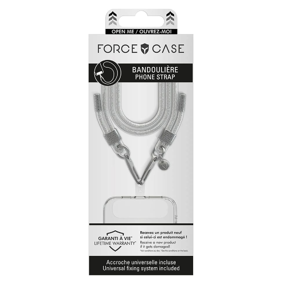Force Case Bandoulière Téléphone Universelle Paillettes avec Mousqueton Argent — image 4