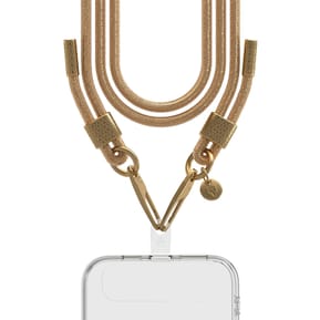 Force Case Bandoulière Téléphone Universelle Paillettes avec Mousqueton Dorée