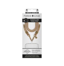Force Case Bandoulière Téléphone Universelle Paillettes avec Mousqueton Dorée