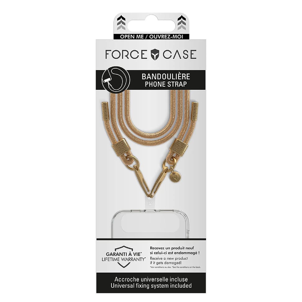 Force Case Bandoulière Téléphone Universelle Paillettes avec Mousqueton Dorée — image 5