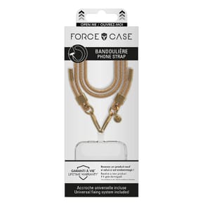 Force Case Bandoulière Téléphone Universelle Paillettes avec Mousqueton Dorée — image 5