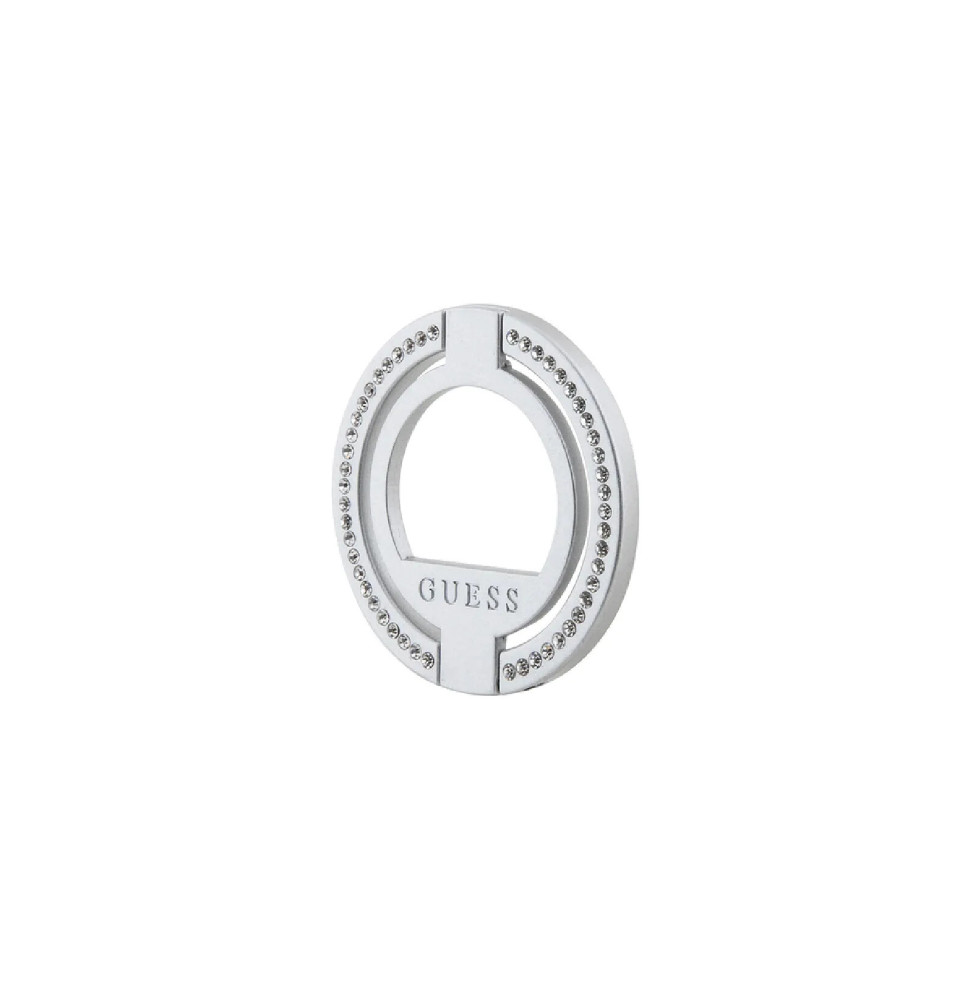 Guess Anneau de Support Magsafe 360° Orné de Strass Argent