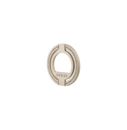 Guess Anneau de Support Magsafe 360° Orné de Strass Dorée