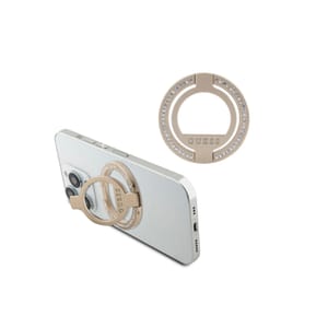 Guess Anneau de Support Magsafe 360° Orné de Strass Dorée — image 2