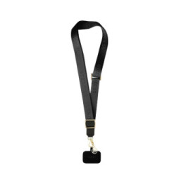 Guess Bandoulière pour Téléphone Réglable en Nylon avec Pendentif Noir