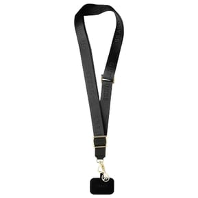 Guess Bandoulière pour Téléphone Réglable en Nylon avec Pendentif Noir