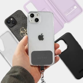 Guess Cordon Bandoulière Smartphone Longueur 150cm avec Accroche Argent et Noir — image 4