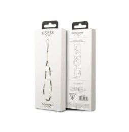 Guess Cordon de Téléphone Universel Blanc / Noir