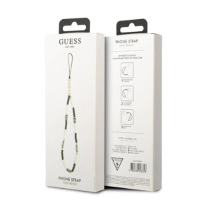 Guess Cordon de Téléphone Universel Blanc / Noir