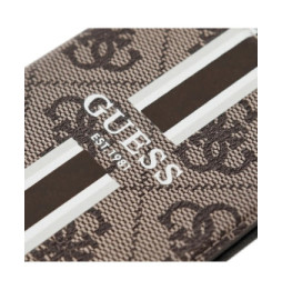 Guess Porte-cartes MagSafe élégant avec Fixation magnétique sécurisée Marron