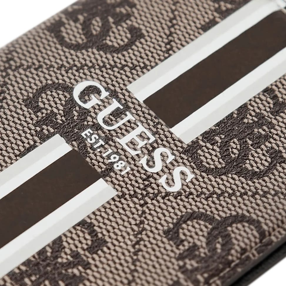 Guess Porte-cartes MagSafe élégant avec Fixation magnétique sécurisée Marron — image 4